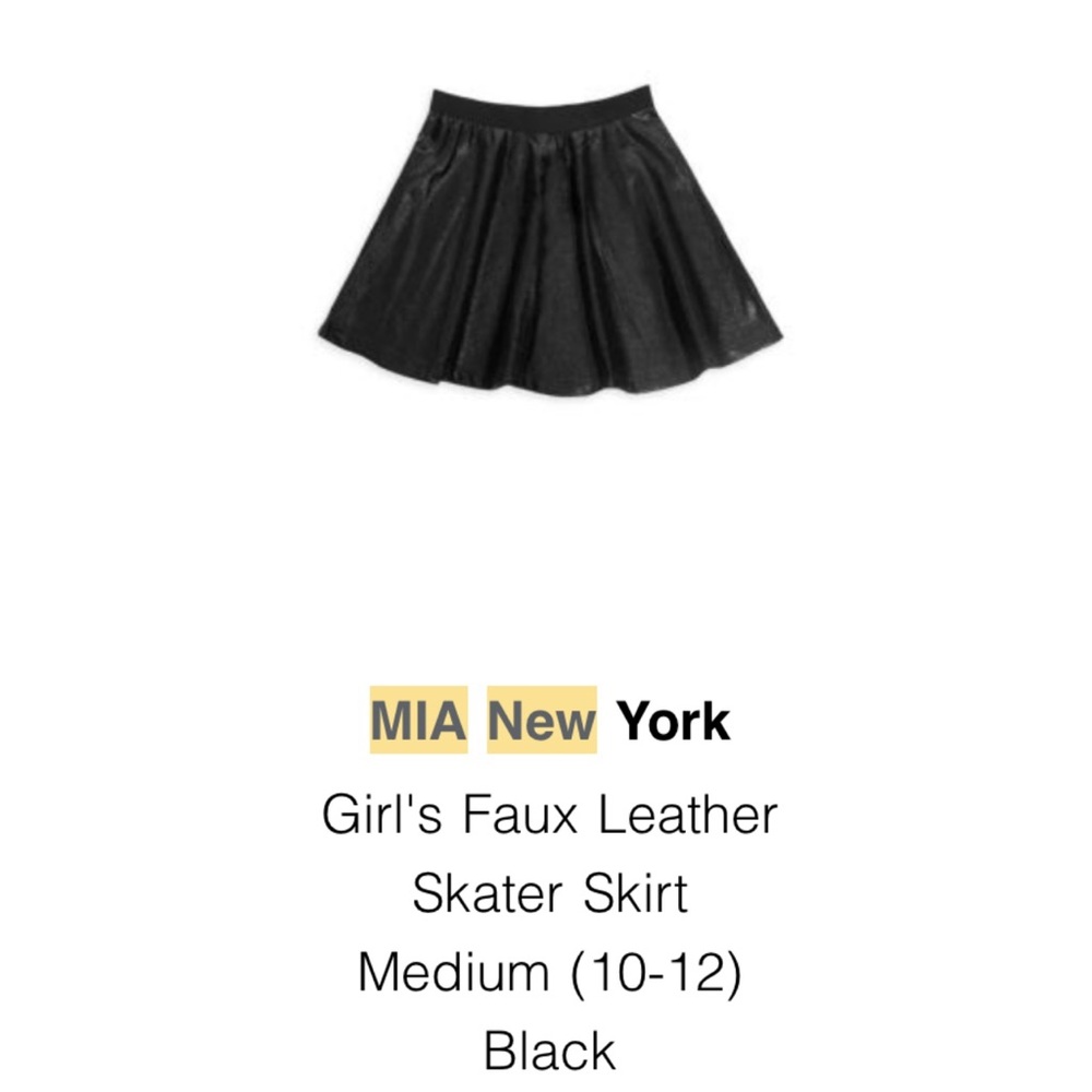 MIA New York Black Skater Skirt
